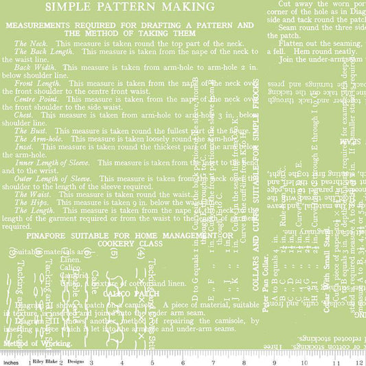 Sew Journal Pattern Making Green Fabric