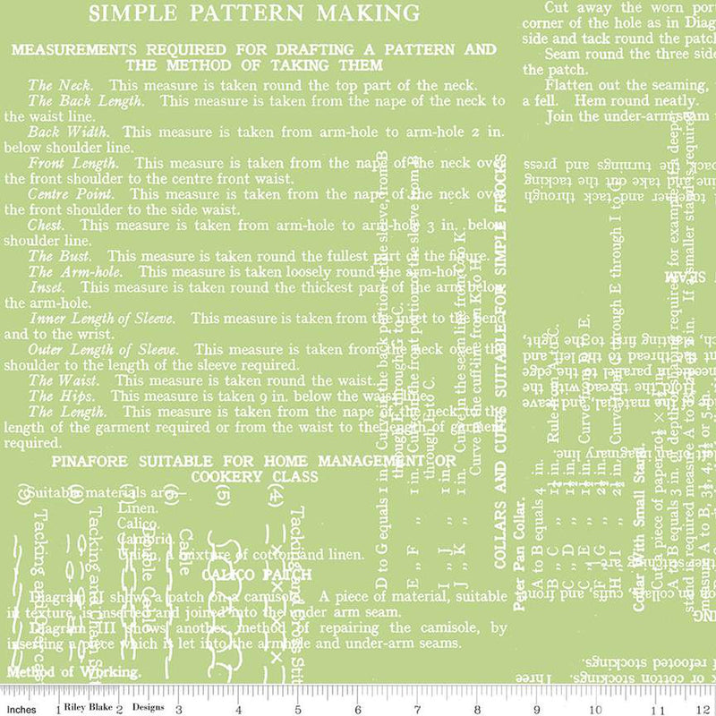 Sew Journal Pattern Making Green Fabric