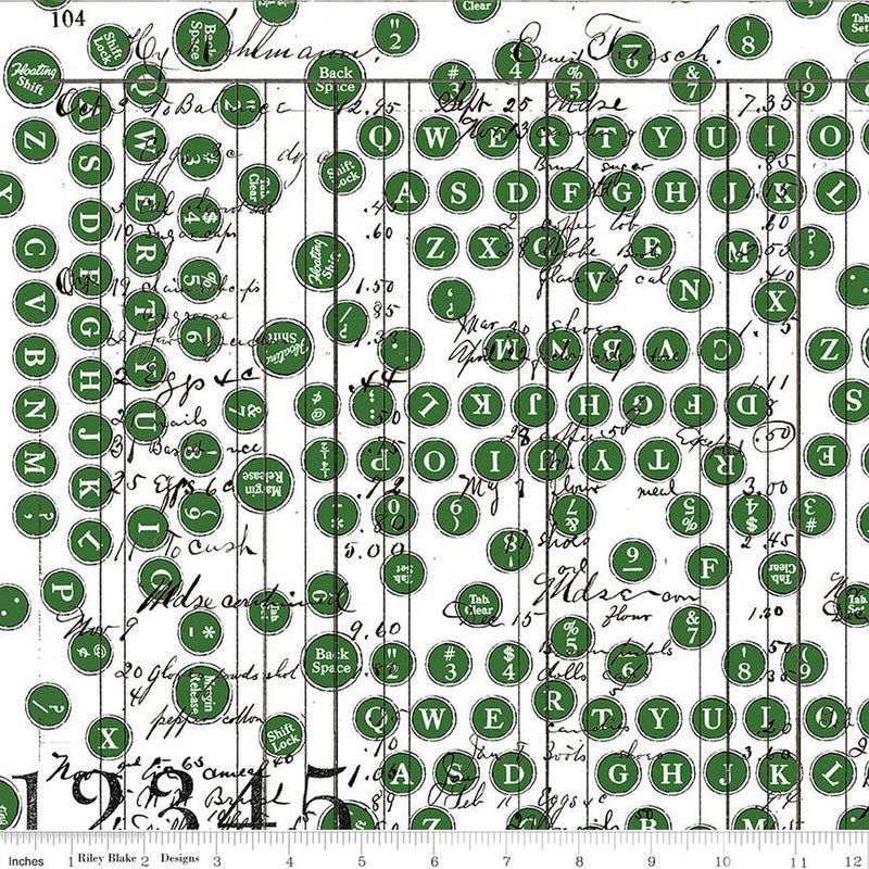 Sew Journal Deconstructed Type Green Fabric