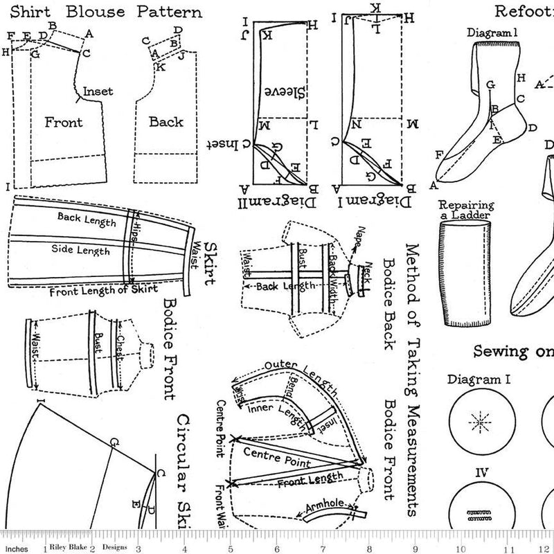 Sew Journal Needlecraft White Fabric