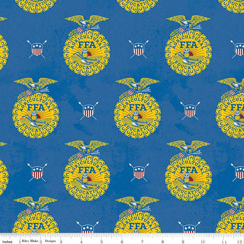 FFA® Forever Blue® Refreshed FFA Emblems Blue Fabric