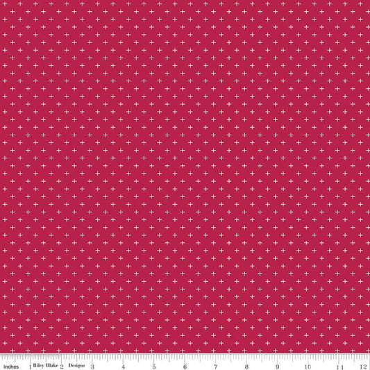 Riley Blake Heirloom Red Criss Cross Berry Fabric