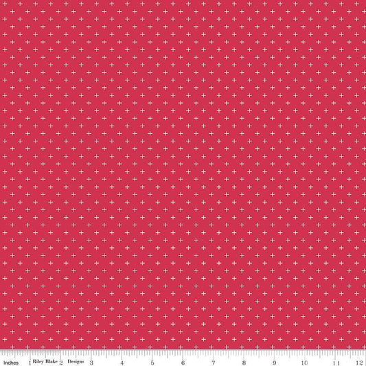 Riley Blake Heirloom Red Criss Cross Red Fabric