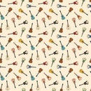Cowboys Guitars Cream Yardage