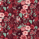 Love You Always Main Burgundy Yardage