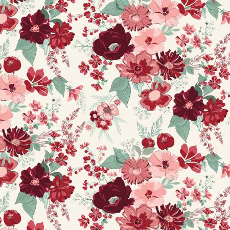 Love You Always Flower Toss Cream Yardage