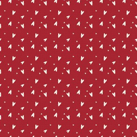 Love You Always Hearts Red C16870 Yardage