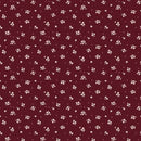 Love You Always Ditsy Maroon Flower Yardage
