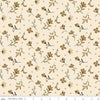 Morning Latte - Floral - Latte - Yardage