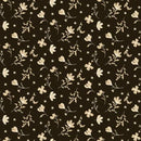 Morning Latte - Floral - Espresso - Yardage