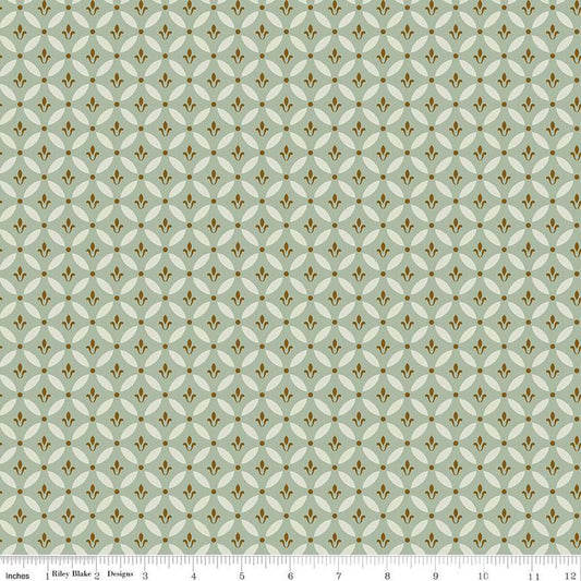 Morning Latte - Tile - Aloe - Yardage