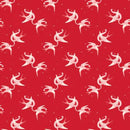 Letters to Cupid - Love Birds Red - Yardage