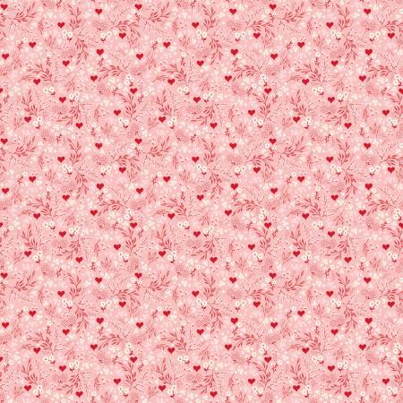 Letters to Cupid -Ditsy Floral Pink - Yardage