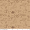 Winnie The Pooh - Map - Brown - Yardage