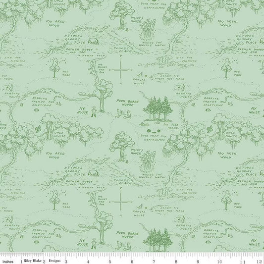 Winnie The Pooh - Map - Green - Yardage