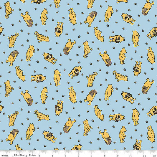 Winnie The Pooh - Toss - Blue - Yardage