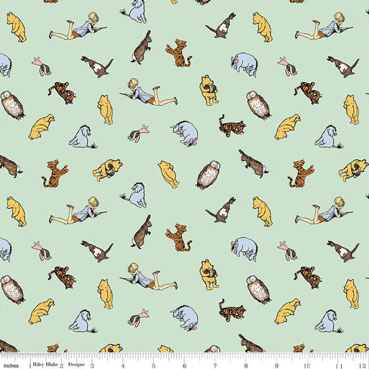 Winnie The Pooh - Characters - Green - Yardage