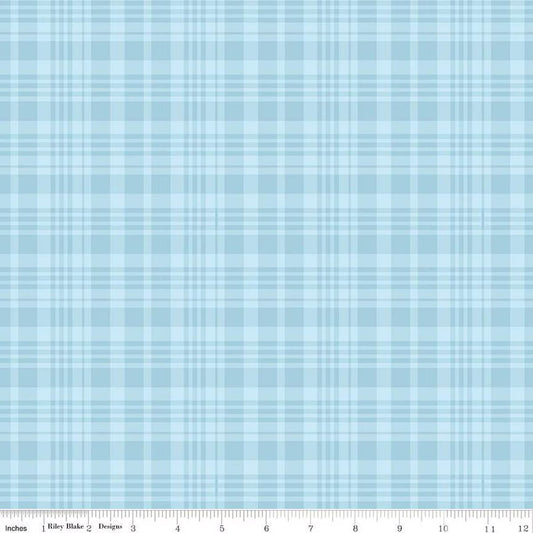 Winnie The Pooh - Plaid - Blue - Yardage