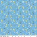 Awakening - Blossoms - Blue - Yardage