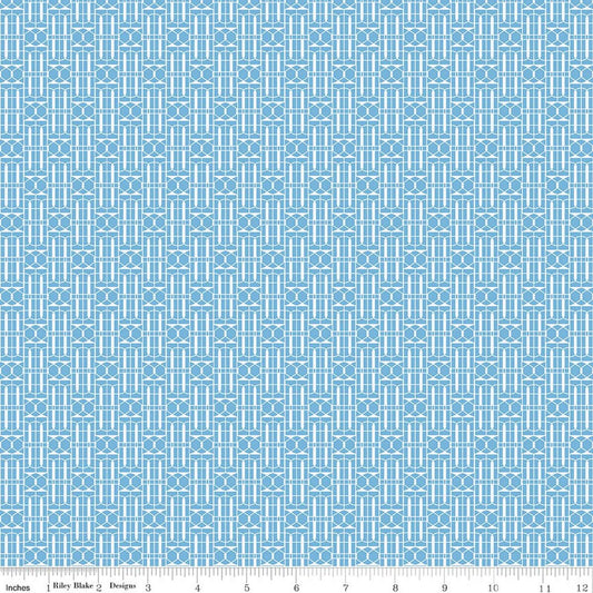 Awakening - Trellis - Blue - Yardage