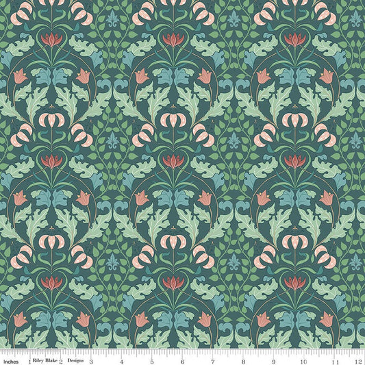 Ambleside - Tapestry - Teal - Yardage