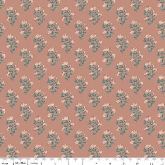 Ambleside - Flower Stems - Dusty Rose - Yardage