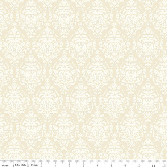 Ambleside - Damask - Cream - Yardage