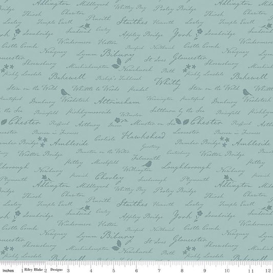 Ambleside - Town Names - Blue - Yardage
