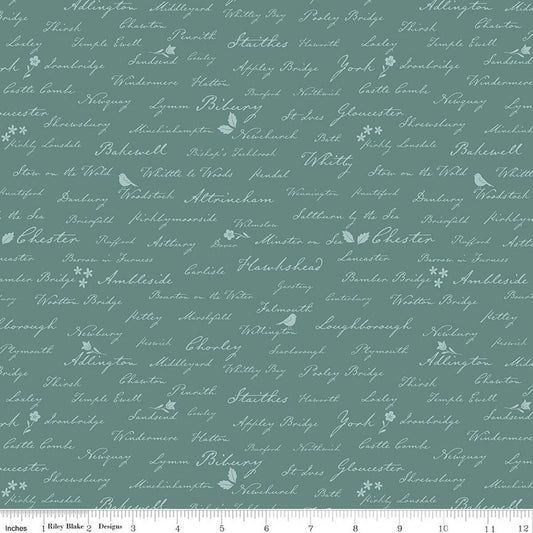 Ambleside - Town Names - Teal - Yardage