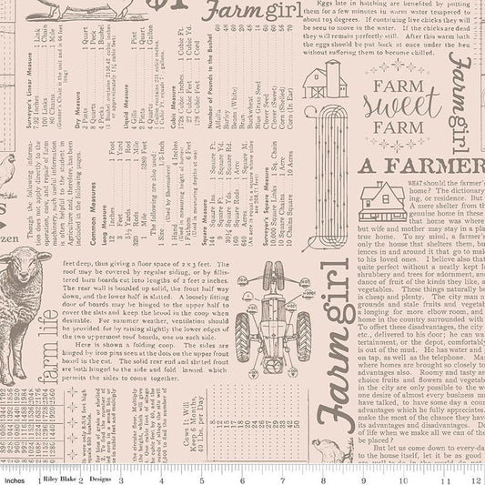 Farmer's Daughter - Farm Life Background - Rustic - Yardage