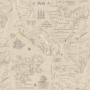 Independence - Colonial Map - Beige - Yardage