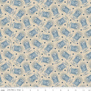 Independence - Drums - Beige - Yardage