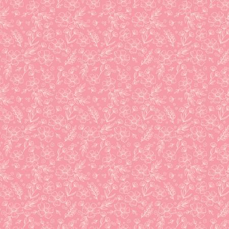 Sweet Pink - Floral - Pink - Yardage