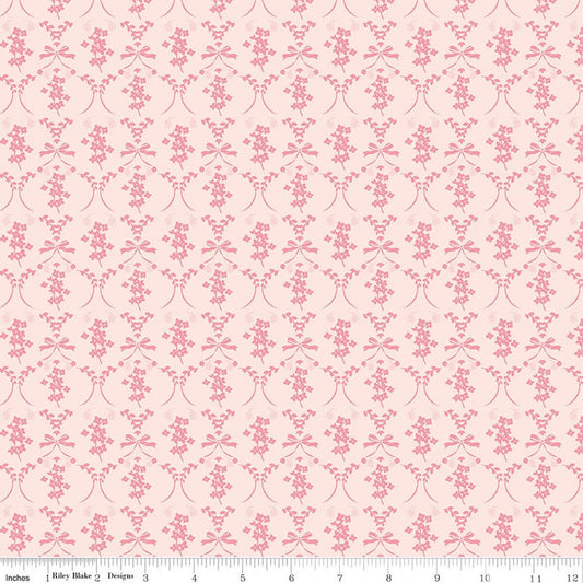 Sweet Pink - Flowers & Bows - Blush - Yardage