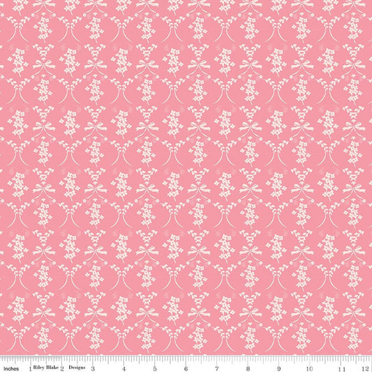 Sweet Pink - Flowers & Bows - Pink - Yardage
