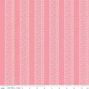 Sweet Pink - Floral Stripes - Pink - Yardage