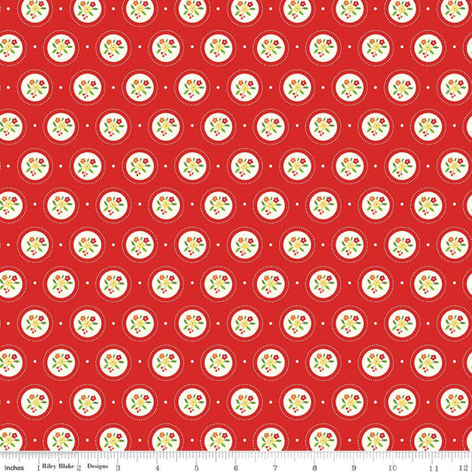 Summer's In Town - Cameo - Red - Yardage