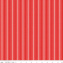 Summer's In Town - Stripes - Red - Yardage
