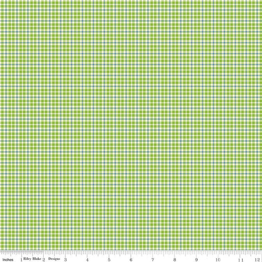 Summer's In Town - Plaid - Green - Yardage