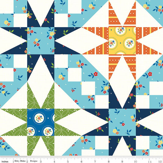 Summer's In Town - Cheater Print - Multi - Yardage