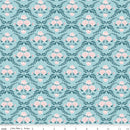 Correspondence - Trellis Damask - Aqua - Yardage