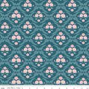 Correspondence - Trellis Damask - Colonial Blue - Yardage