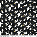 Spooky - Ghosts - Black - Yardage