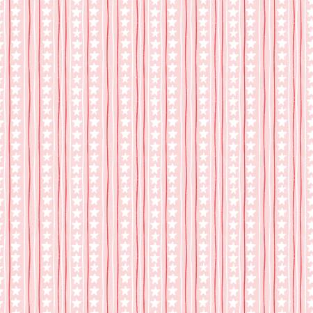 Firework Fields - Stars and Stripes - Pink - Yardage