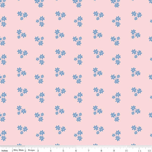Firework Fields - Floral - Pink - Yardage