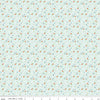Cotton Nook - Flowers - Bleached Denim - Yardage