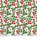 Little Ladybug - Strawberries - White - Yardage
