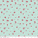 Little Ladybug - Mini Flowers - Blue - Yardage
