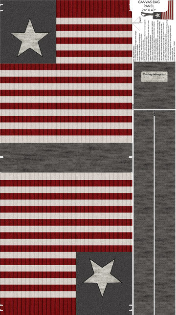 My America - Canvas Flag Bag Panel
