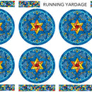 Hanukkah Lights - Placemates 18 1/2"x 44" (two placemates per panel) - Panel